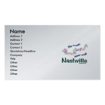 Nashville-Musik-Anmerkungen Visitenkarten