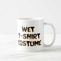 Nasses T-Shirt Kostüm Kaffee Haferl