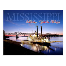 Natchez-Vidalia Brücken-und Riverboat-Kasino Postkarte