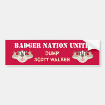 Nation Wisconsins Politics_Badger Unite_Dump Wande Auto Aufkleber