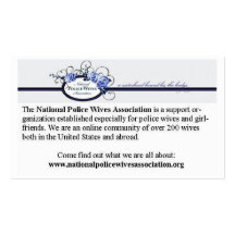 Nationale Polizei-Ehefrau-Vereinigungs-Empfehlungs Visitenkarten