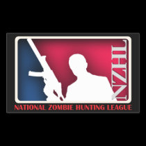 Nationaler Zombie-Jagd-Liga-Aufkleber aufkleber
