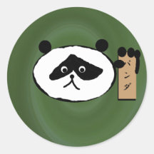 naturalgreenswirl, Panda Runde Sticker