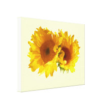 Natürlich blonde Sonnenblumen Leinwand Druck