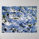 Natürlicher Schnee bedeckte Gras Plakatdrucke