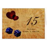 navy blue dice Vintage Vegas table numbers karten