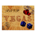 navy blue dice Vintage Vegas wedding rsvp postkarten