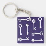 Navy Blue KEYS Keychain schlüsselanhänger