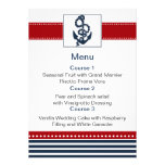 navy stripes, anchor, nautical menu cards einladungen