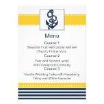 navy stripes,anchor, nautical menu cards einladungen