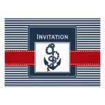 navy stripes, anchor, nautical wedding invites einladungen