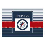 navy stripes, compass, nautical wedding invites einladungen