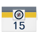 navy stripes,compass nautical wedding table number karten