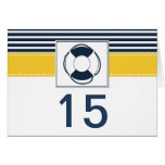 navy stripes,lifebuoy nautical  table number karten