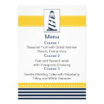 navy stripes,lighthouse, nautical menu cards einladungen