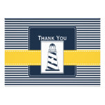 navy stripes,lighthouse, nautical  Thank you einladungen