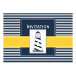 navy stripes, lighthouse, nautical wedding invites einladungen