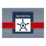 navy stripes, rudder, nautical wedding invites einladungen