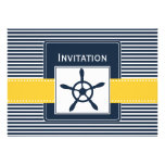 navy stripes, rudder, nautical wedding invites einladungen