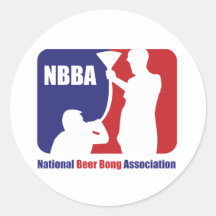 NBBA, Nationatl Bier Bong Vereinigung Runder Aufkleber