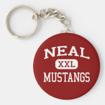 Neal - Mustangs - Neal-Sekundarschule - Fowler Ohi Schlüsselanhänger