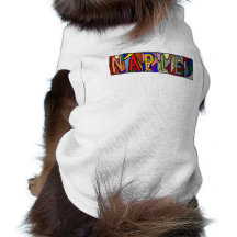 NEAPEL ~ PERSONALISIERTER GROSSER BUCHSTABE PET-WA HUNDETSHIRT