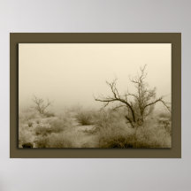 Nebel über Wüste Plakat