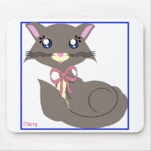 Nebelhafte Toon-Miezekatze Mousepad