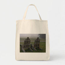 Nebelige Bauernhof-Lebensmittelgeschäft-Taschen-Ta