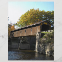 Nebenflussrd-Brücke Ashtabula County Ohio Flyer Druck