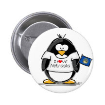 Nebraska-Pinguin Anstecknadel