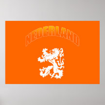 Nederland leeuw Voetbal wk Poster