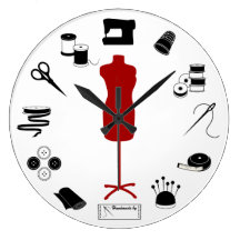 Needle and Thread Time Sewing Clock