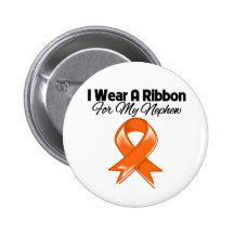 Neffe - ich trage das orange stilvolle Band Buttons