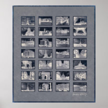 Negatives Kontakt-Blatt Frankreichs 2007 Plakate
