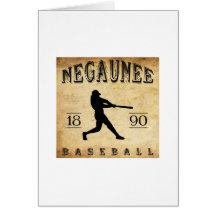 Negaunee Michigan Baseball 1890 Karte