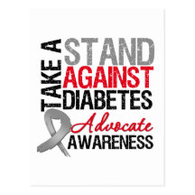 Nehmen Sie einen Stand gegen Diabetes Postkarte
