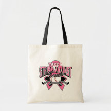 Nehmen Sie einen Streik gegen Brustkrebs Tasche
