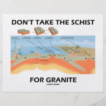 Nehmen Sie nicht den Schiefer für Granit (Geologie Bedruckte Flyer