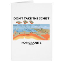 Nehmen Sie nicht den Schiefer für Granit (Geologie Grußkarte