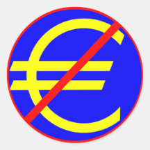 Nein zum Euro Sticker