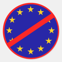 Nein zur EU Runde Sticker