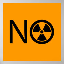 Nein zur Strahlung und zum nuklearen Power Posterdrucke
