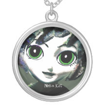 Neko Mädchen, Kat, die Halsketten-Schmuck der Mädc