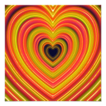 Neon beleuchteter Girly Herz-Entwurf Photographischer Druck