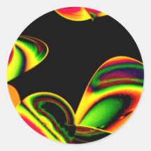 Neon Blätter Stickers