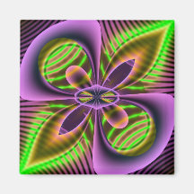 Neonalien Kühlschrankmagnete