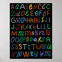 Neonalphabet Plakatdrucke