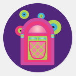 NeonMusikautomat Runder Sticker