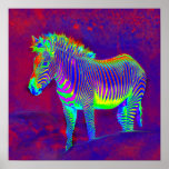 Neonzebra Posterdruck